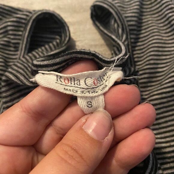 Rolla Coster grey striped 3/4 sleeve tunic size small - Picture 5 of 8